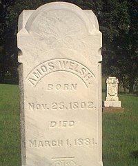 Amos Welsh, born Nov. 25, 1802, died March 1, 1881