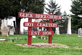Glick / Brick Church / Hoy Cemetery, photo courtesy of Larry Cunningham of Fairfield County