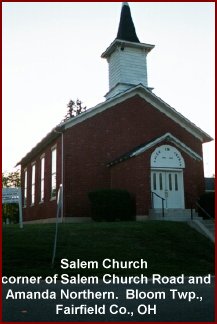 Salem Church, Bloom Twp., Fairfield Co., OH