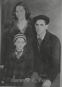 Photo of Clarence Cyrus and Ellen (SMITH) FOOR and oldest son Richard